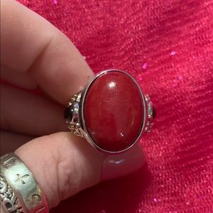 Red coral ring.